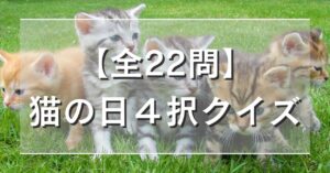 【全22問】猫の日４択クイズ